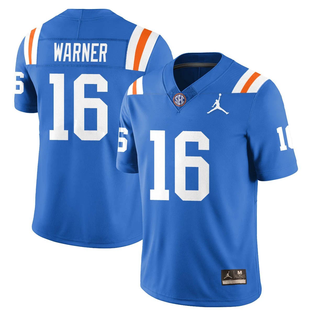 Aidan Warner Jersey #16 Florida Gators Bring Back 1960s Throwback Blue by My Store NCAA Football Jerseys