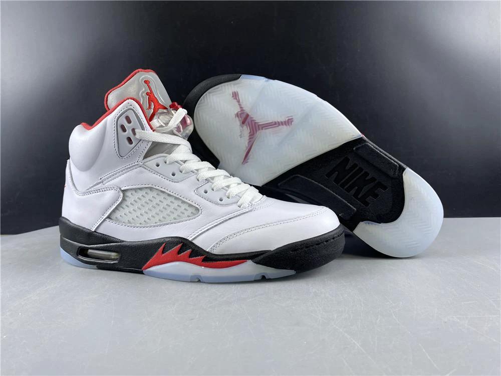 Air Jordan 5 Retro Fire Red Silver Tongue (2020) by Air Jordan