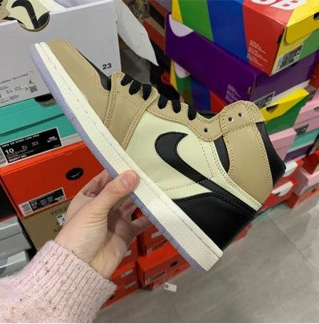 Air Jordan 1 Fossil Milk Tea Black by Air Jordan