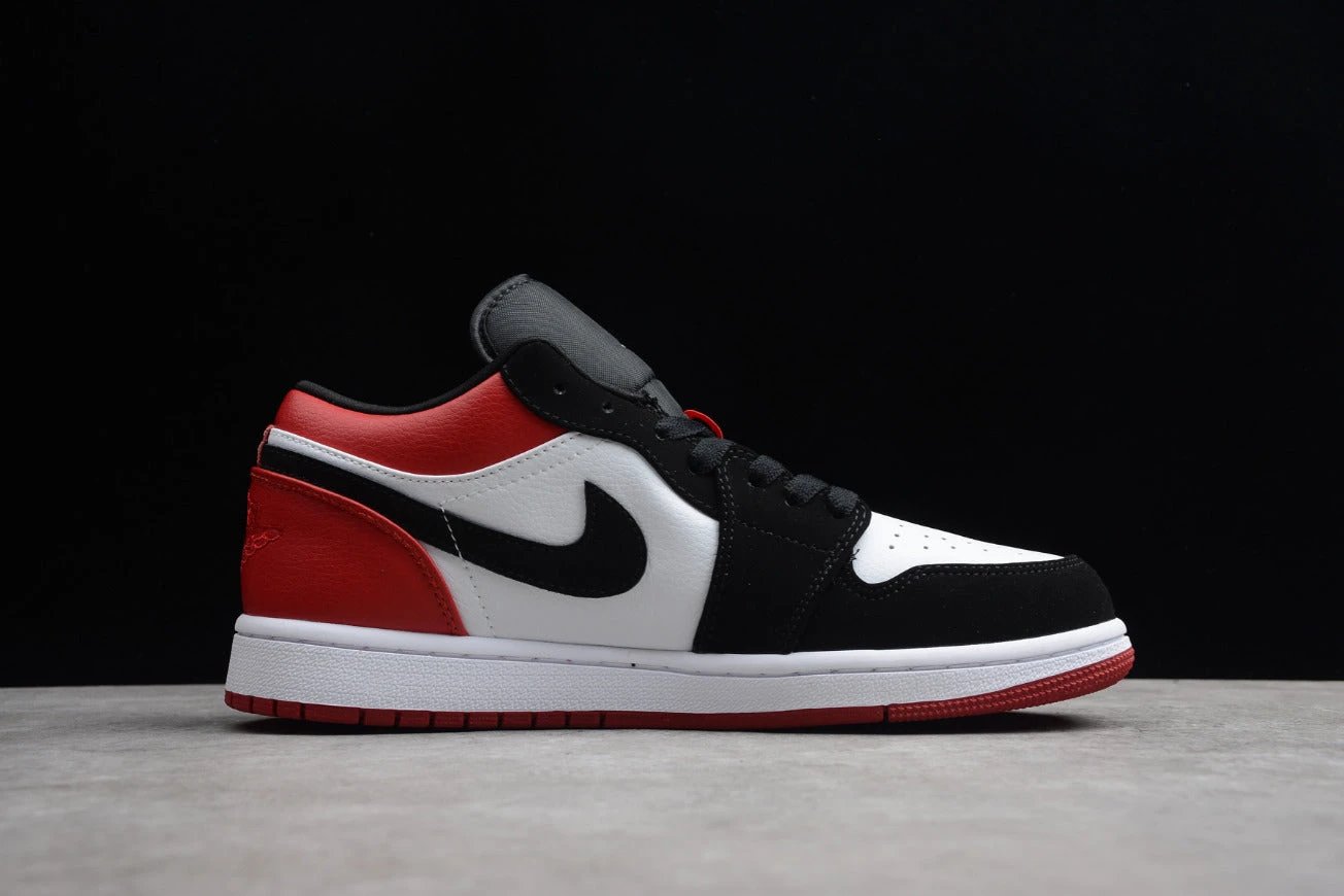 Air Jordan 1 Low Black And White Red by Air Jordan