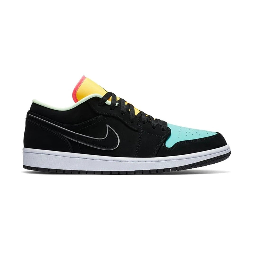 Air Jordan 1 Low Black Aurora Green Laser Orange by Air Jordan
