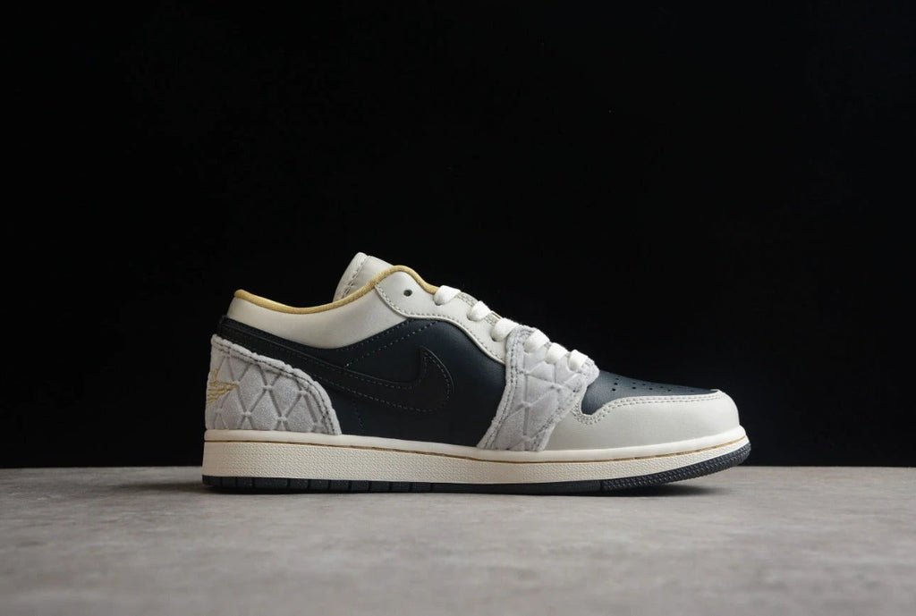 Air Jordan 1 Low Black Gray Satin by Air Jordan