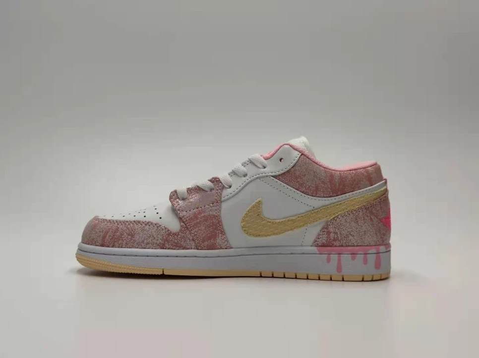 Air Jordan 1 Low Paint Drip White Punch by Air Jordan