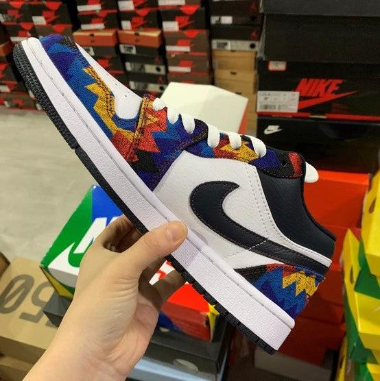 Air Jordan 1 Low Rainbow Sawtooth Blue by Air Jordan