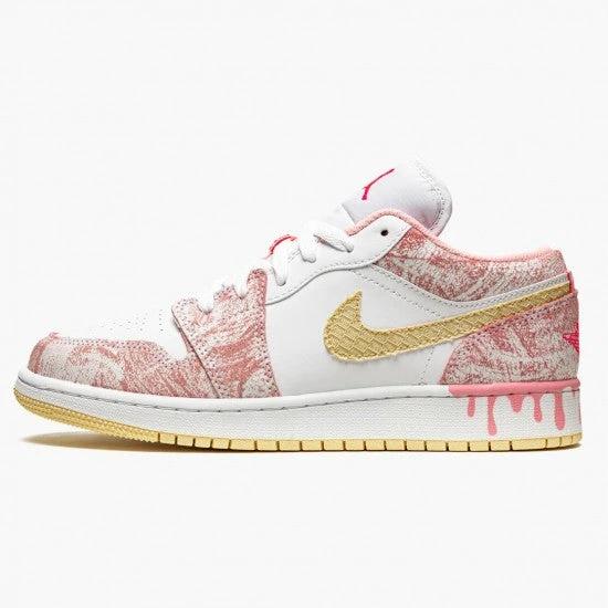 Air Jordan 1 Low Se Gs Paint Drip Arctic Punch by Air Jordan