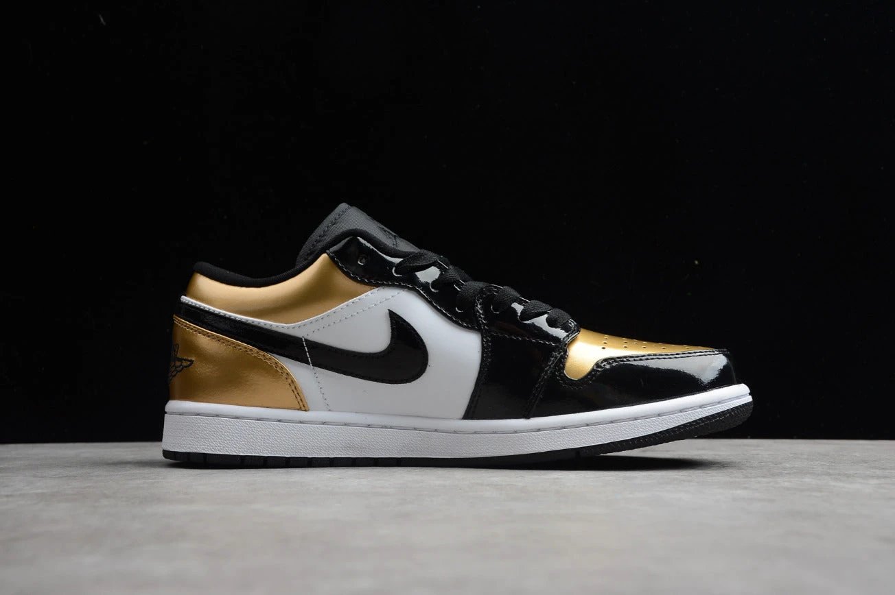Air Jordan 1 Low Top Black Gold Toe by Air Jordan