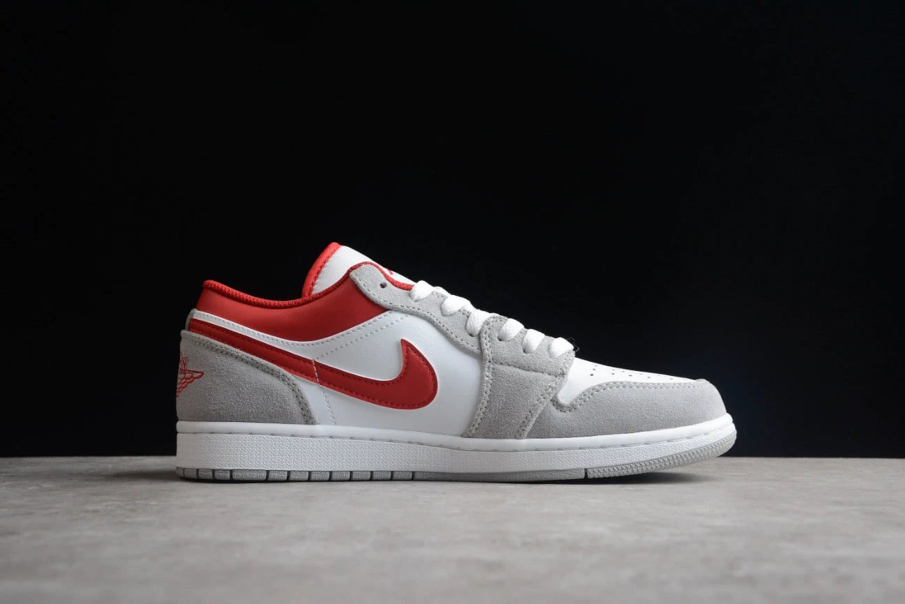 Air Jordan 1 Low Top Gray White Red by Air Jordan