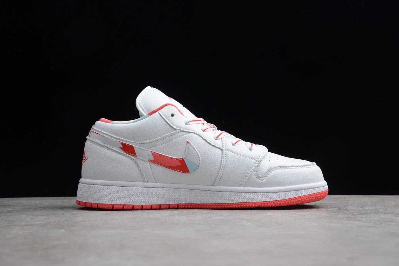 Air Jordan 1 Low Top White Red by Air Jordan