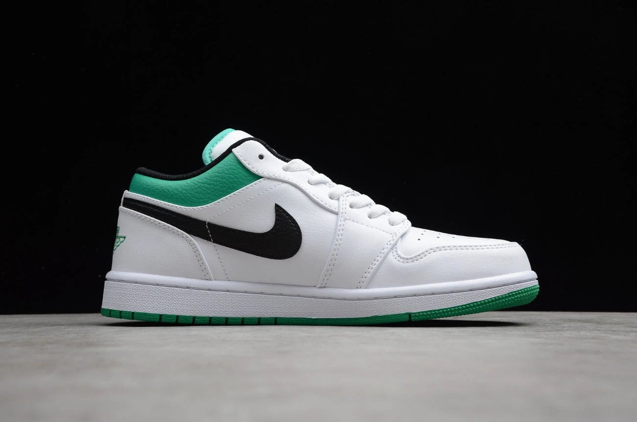 Air Jordan 1 Low White Lucky Green Black by Air Jordan