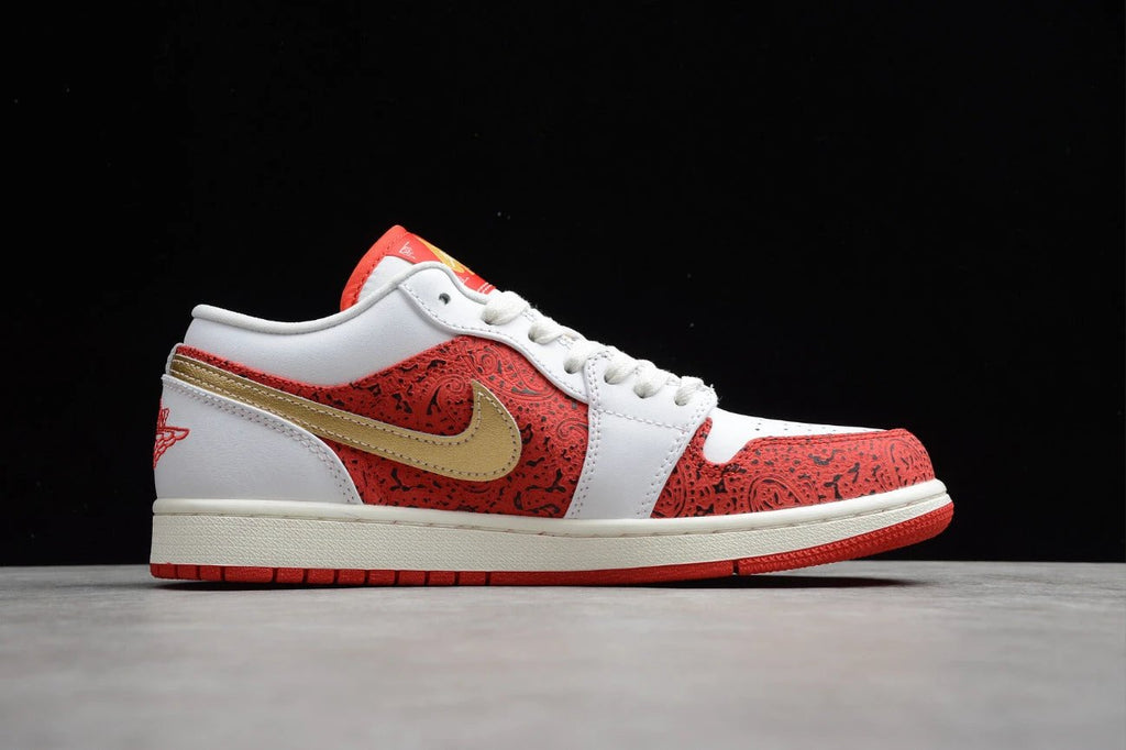Air Jordan 1 Low White Red Poker by Air Jordan