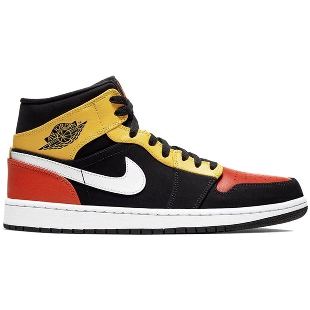 Air Jordan 1 Mid Black Amarillo Orange by Air Jordan