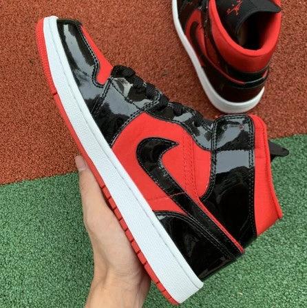 Air Jordan 1 Mid Black And Red Silk by Air Jordan