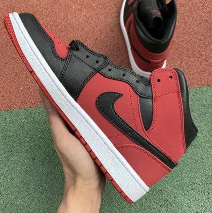 Air Jordan 1 Mid Black And Red by Air Jordan