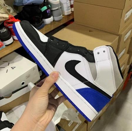 Air Jordan 1 Mid Black And White Blue by Air Jordan