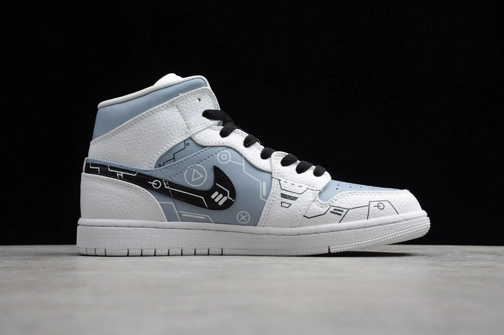Air Jordan 1 Mid Black And White Gray by Air Jordan