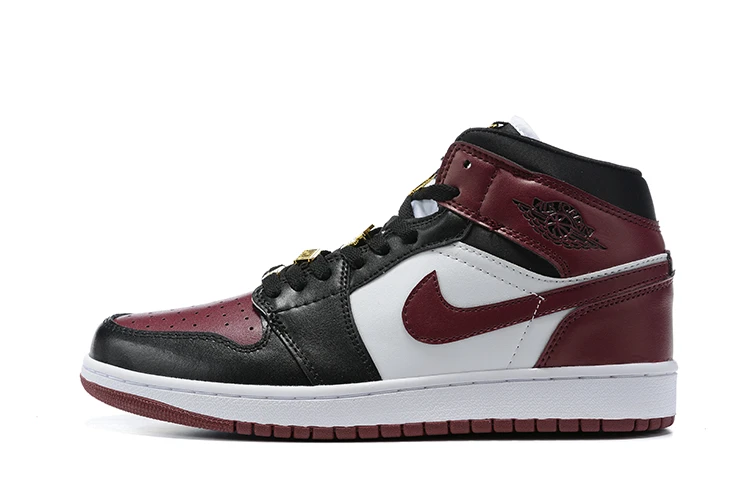 Air Jordan 1 Mid Black Dark Beetroot by Air Jordan