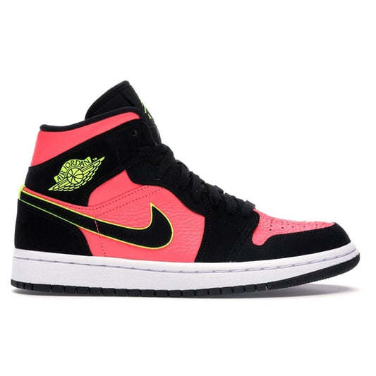 Air Jordan 1 Mid Black Hot Punch (W) by Air Jordan