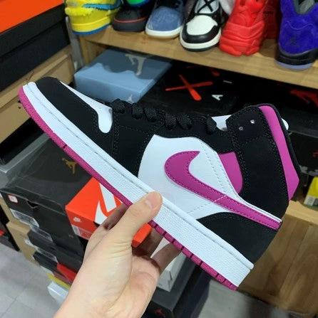 Air Jordan 1 Mid Black Purple White by Air Jordan