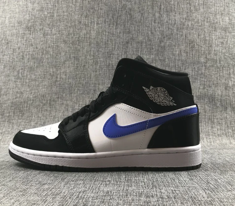 Air Jordan 1 Mid Black Racer Blue White by Air Jordan