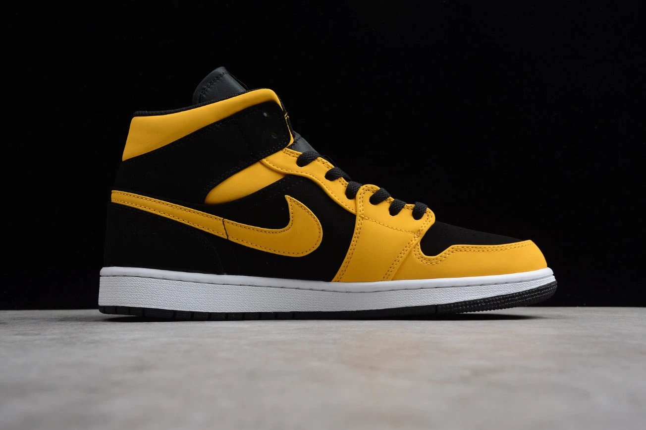 Air Jordan 1 Mid Black University Gold by Air Jordan