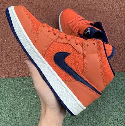 Air Jordan 1 Mid Blue Orange Knicks by Air Jordan