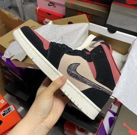 Air Jordan 1 Mid Burgundy Pink Black by Air Jordan