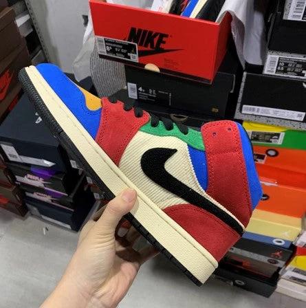 Air Jordan 1 Mid Colorful Stitching Corduroy by Air Jordan