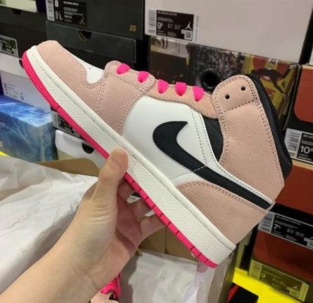 Air Jordan 1 Mid Crimson Tint Black And White Powder by Air Jordan