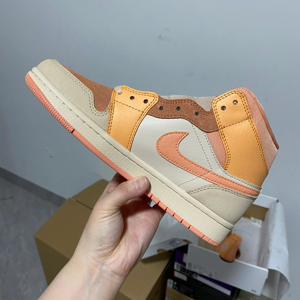 Air Jordan 1 Mid GS Apricot Orange White by Air Jordan