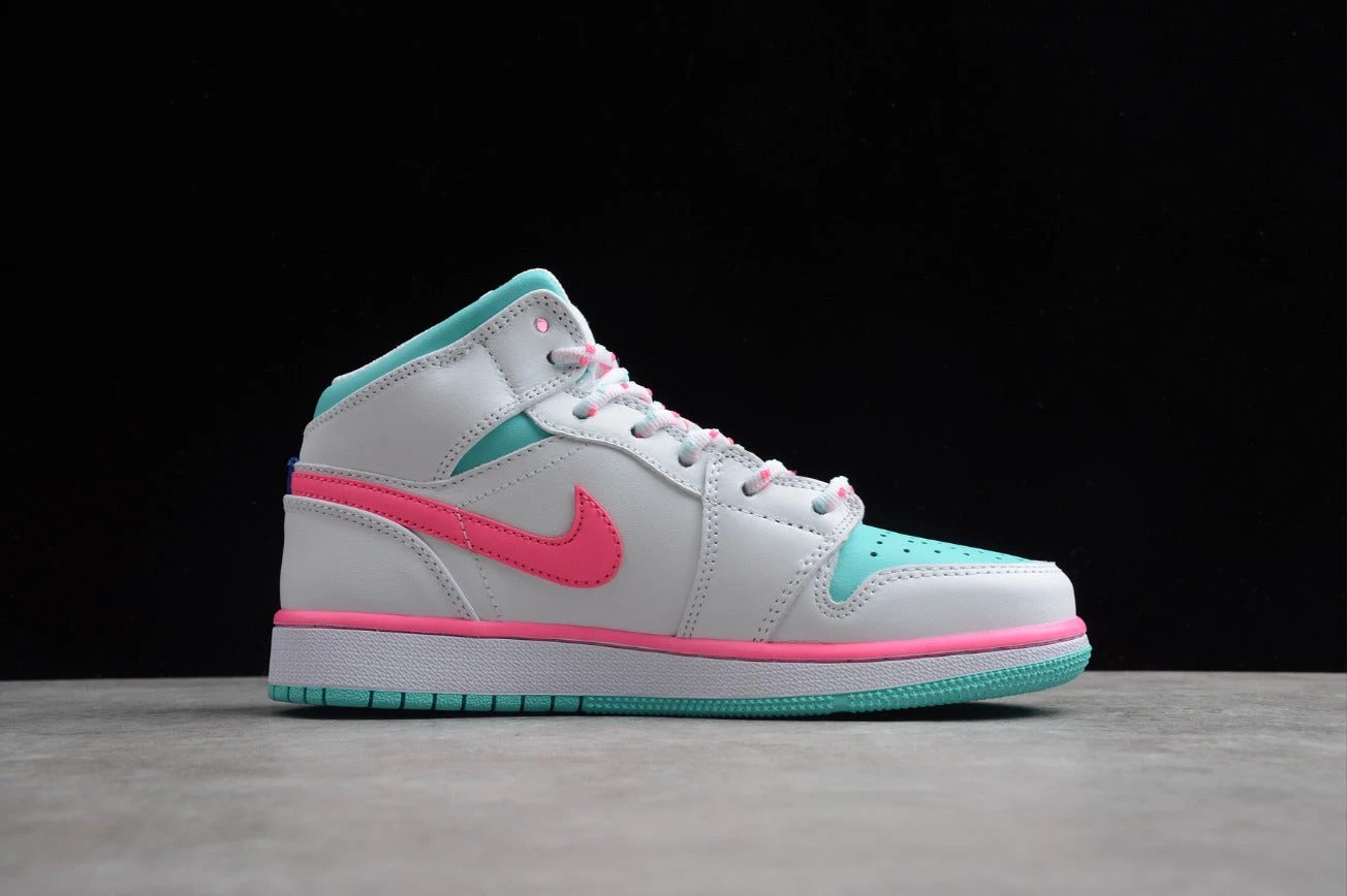 Air Jordan 1 Mid GS Aurora Green Pink by Air Jordan