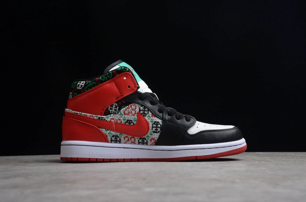 Air Jordan 1 Mid GS Ugly Christmas Sweater by Air Jordan