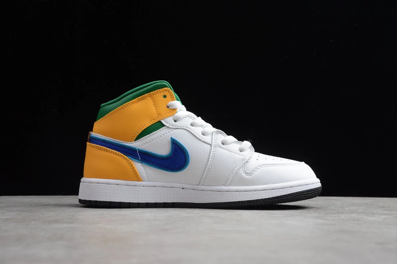 Air Jordan 1 Mid GS White Court Purple Teal by Air Jordan