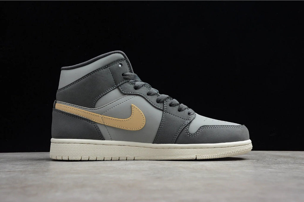 Air Jordan 1 Mid Gray Black by Air Jordan