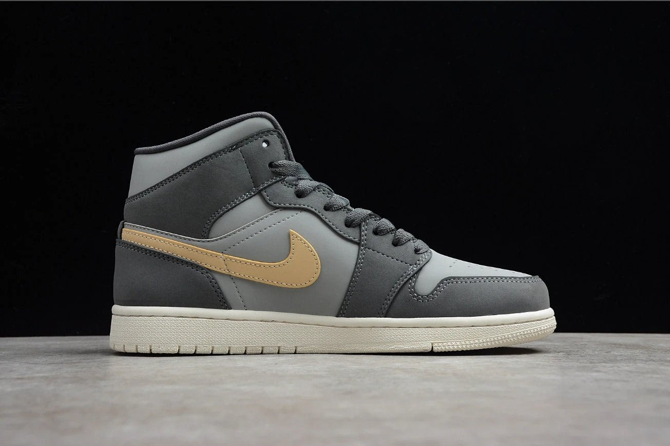 Air Jordan 1 Mid Gray Black by Air Jordan