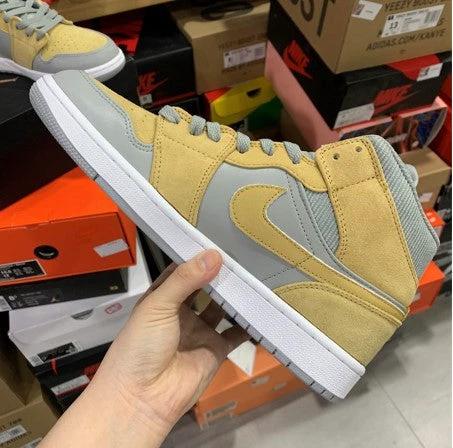 Air Jordan 1 Mid Gray Yellow by Air Jordan
