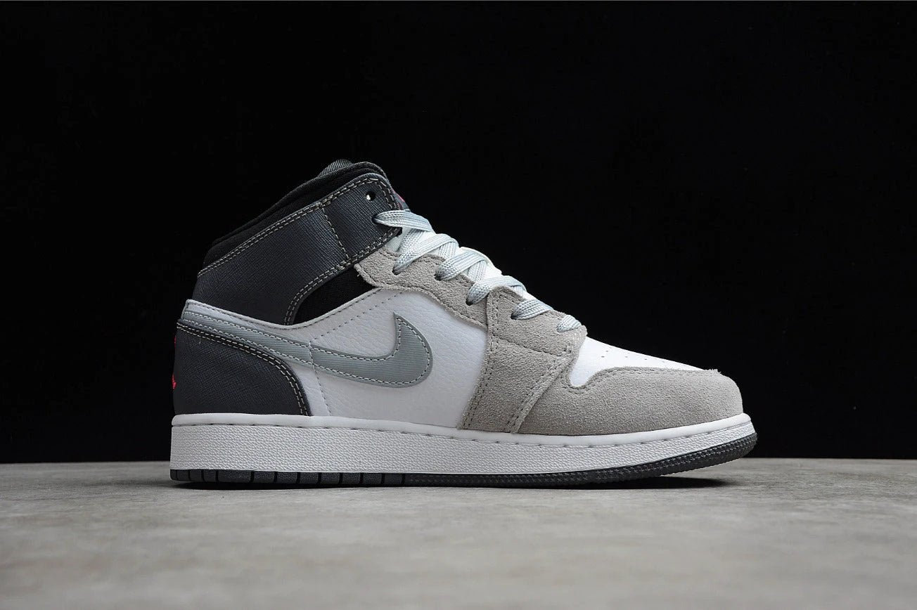 Air Jordan 1 Mid Grey Black White by Air Jordan
