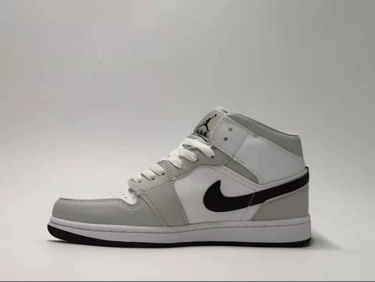 Air Jordan 1 Mid Grey Fog White Black by Air Jordan