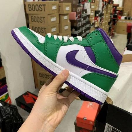 Air Jordan 1 Mid Hulk White Purple Green by Air Jordan