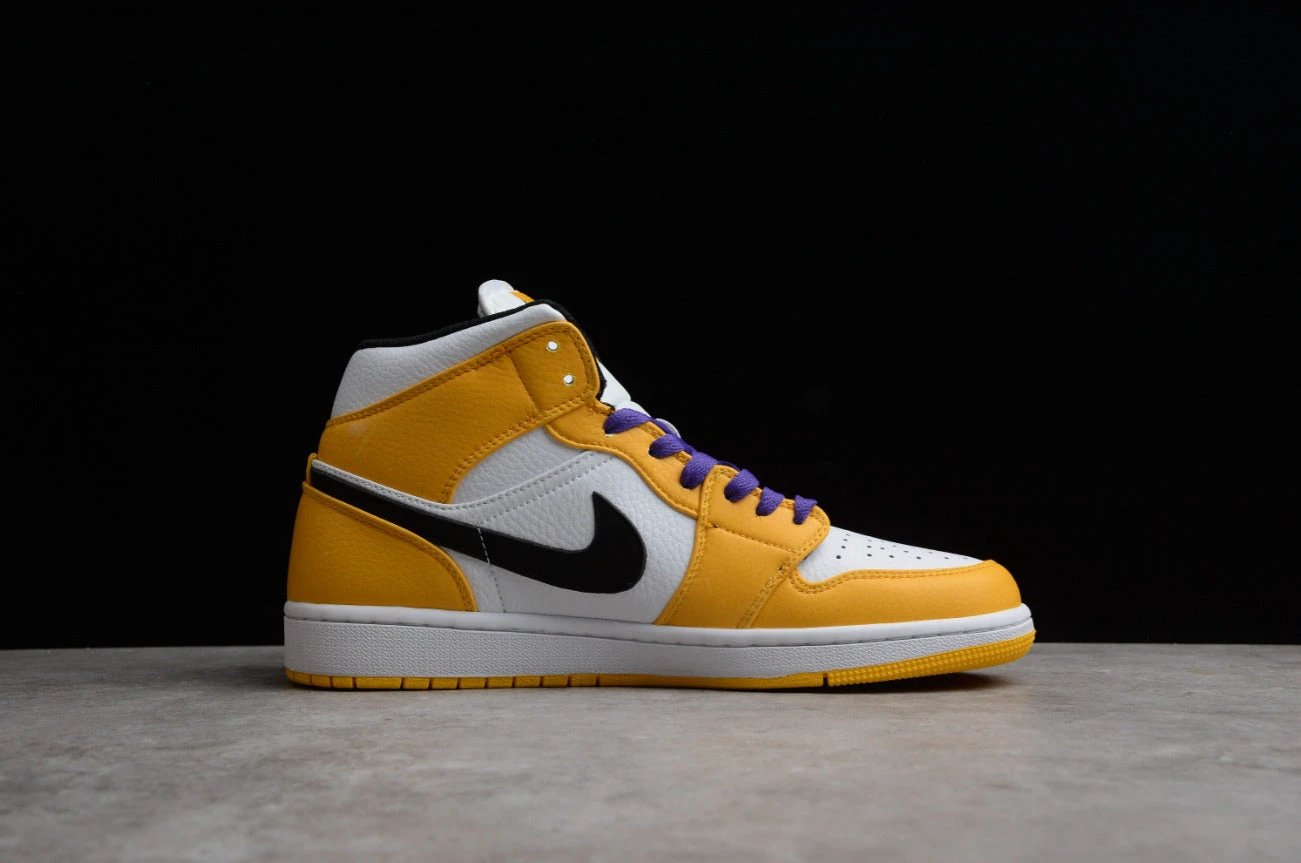 Air Jordan 1 Mid Lakers Yellow Purple by Air Jordan