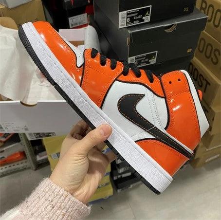 Air Jordan 1 Mid Leather Buckle Turf Orange by Air Jordan