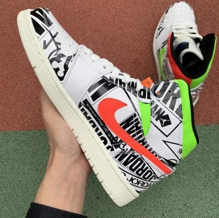 Air Jordan 1 Mid Mandarin Duck Graffiti by Air Jordan