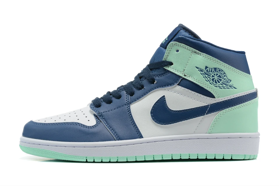 Air Jordan 1 Mid Mystic Navy Mint Foam White by Air Jordan