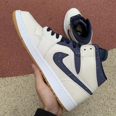 Air Jordan 1 Mid Navy Gilding Raw Rubber by Air Jordan