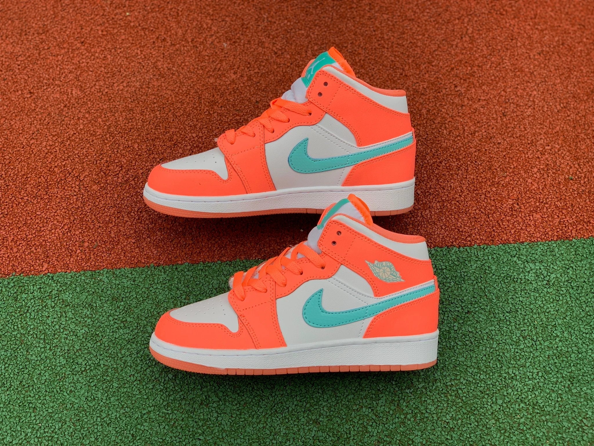 Air Jordan 1 Mid Orange Green by Air Jordan