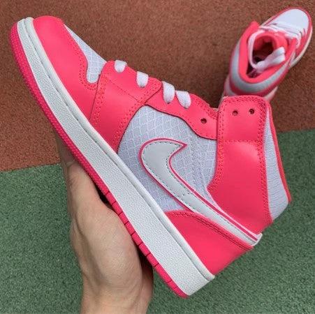 Air Jordan 1 Mid Pink White by Air Jordan
