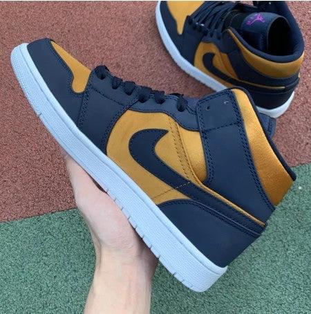 Air Jordan 1 Mid SE Blue Gold Silk Purple by Air Jordan