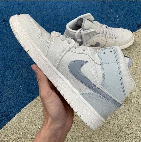 Air Jordan 1 Mid SE Grey Silver White by Air Jordan