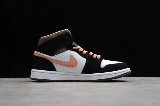 Air Jordan 1 Mid SE White Apricot Agate Black by Air Jordan