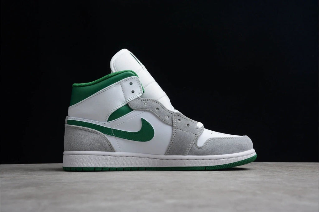Air Jordan 1 Mid SE White Gray Green by Air Jordan