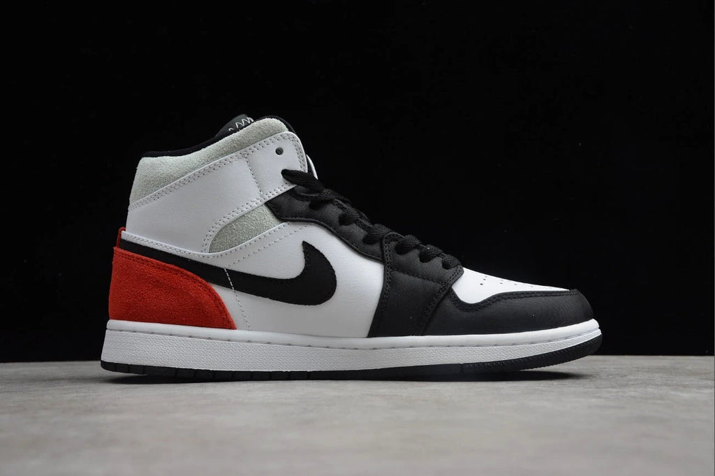 Air Jordan 1 Mid SE White Red Gray Black Toe by Air Jordan